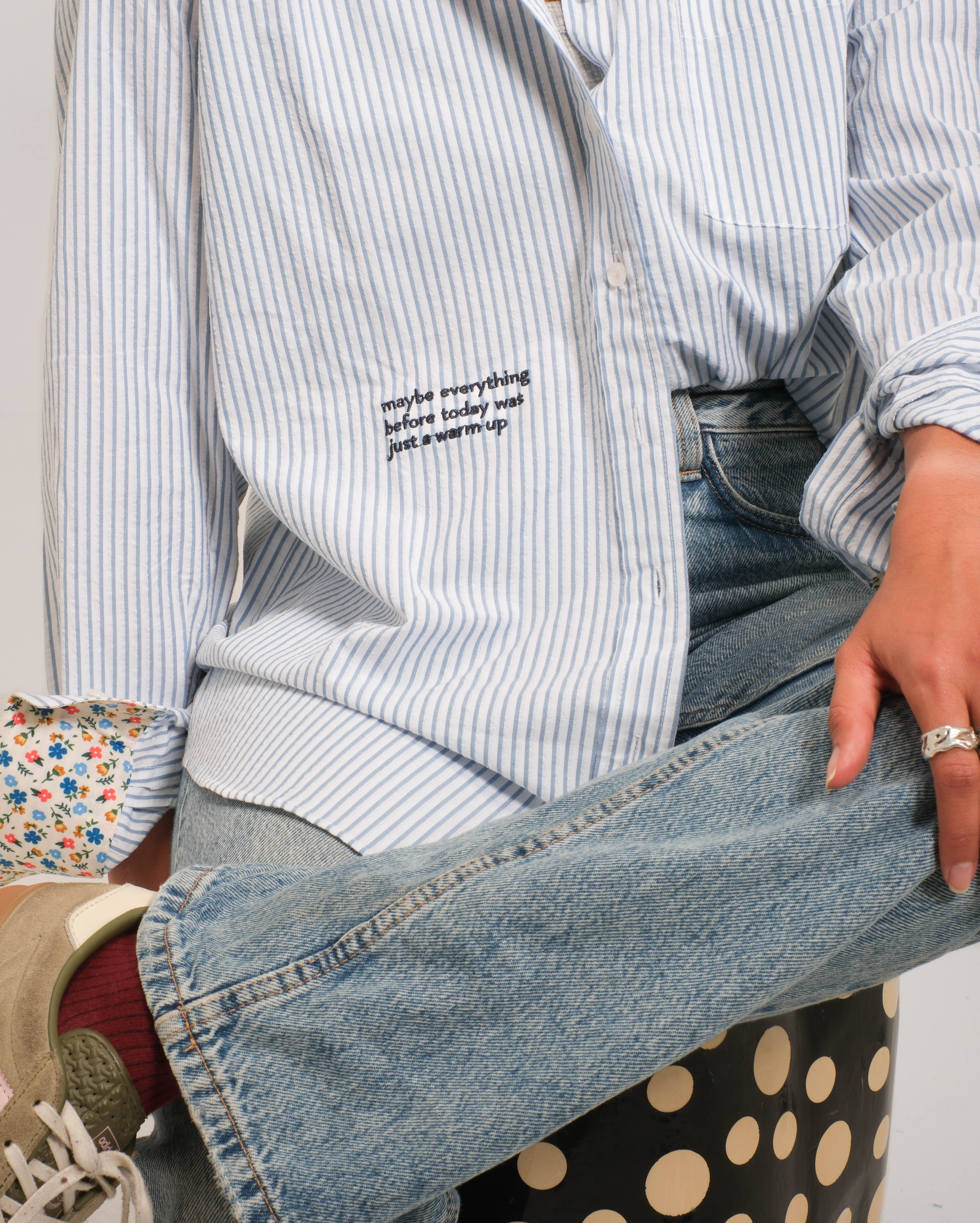 Blue Striped - Warm up.