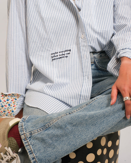 Blue Striped - Warm up.