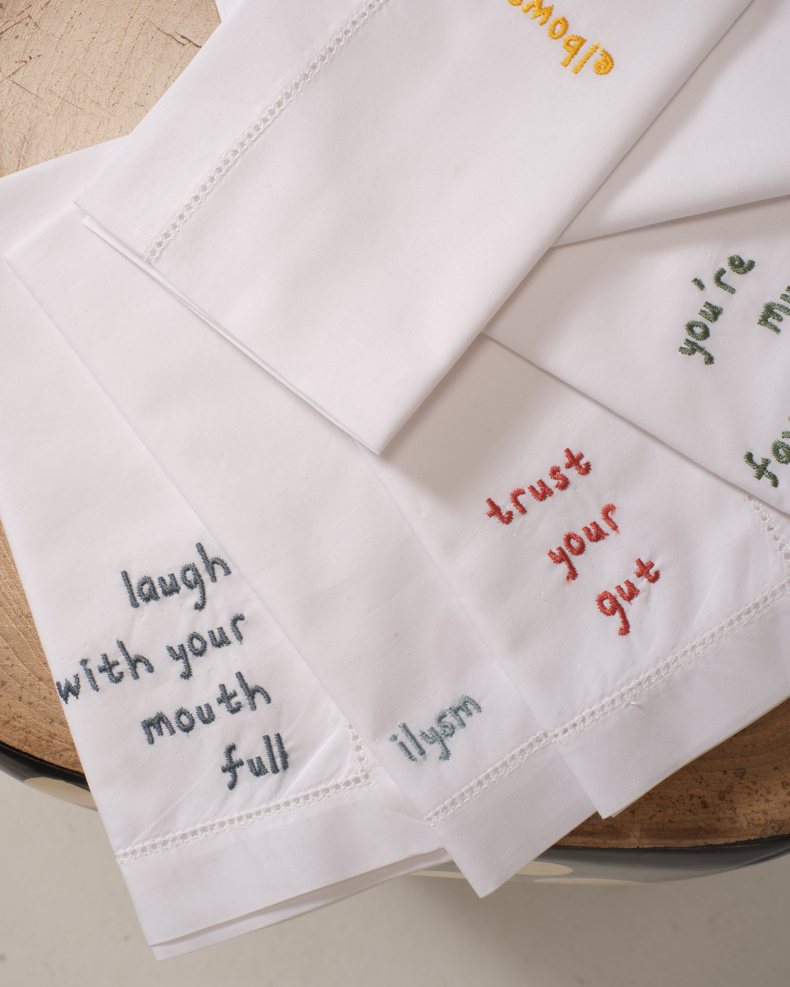 Remembering grandma napkins (set of 6) - cotton
