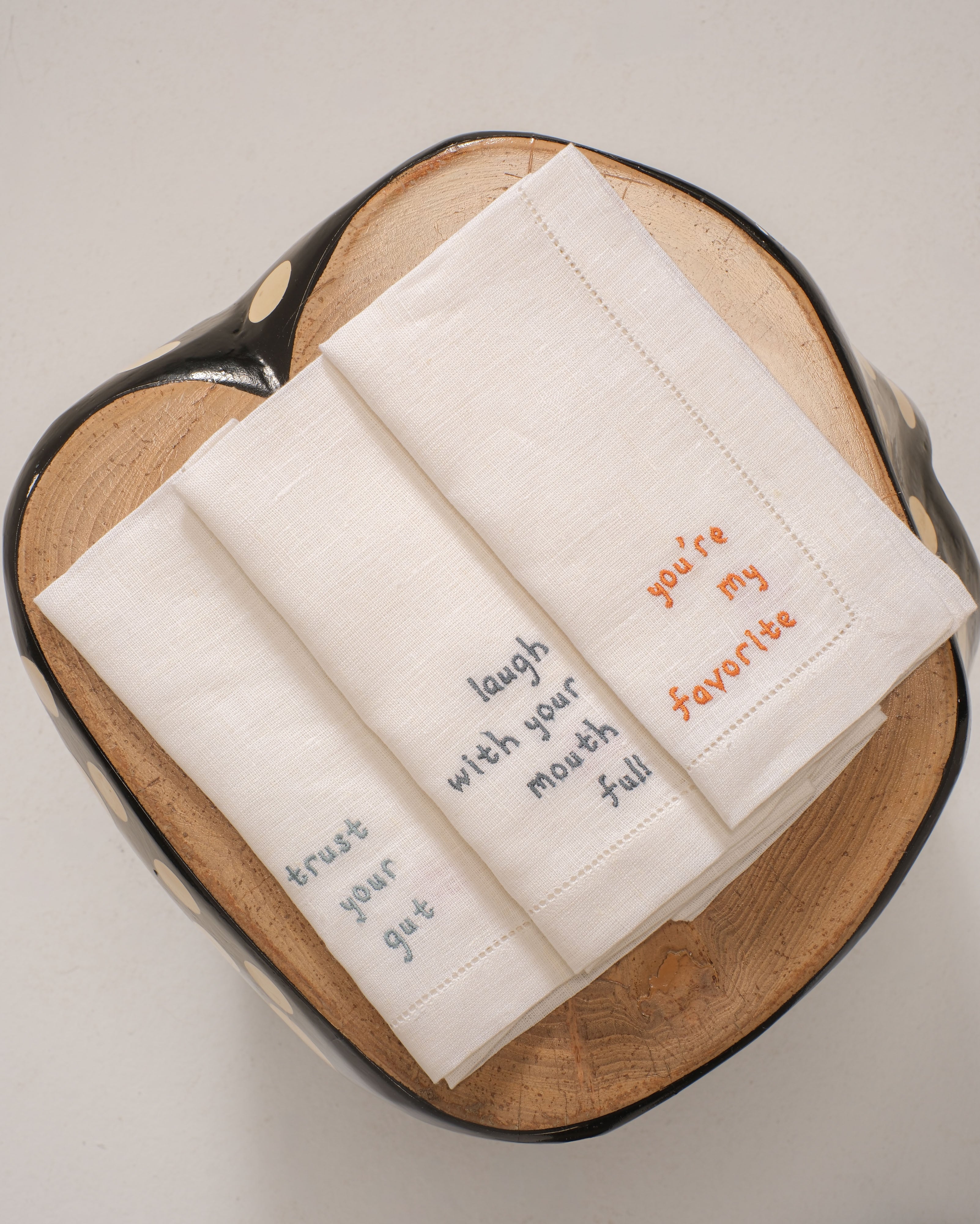 Remembering grandma napkins (set of 6) - linen
