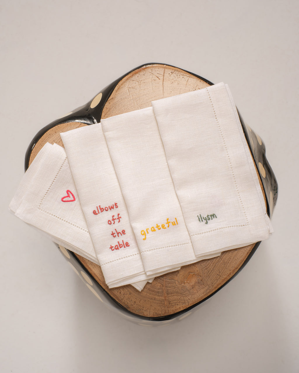 Remembering grandma napkins (set of 6) - linen