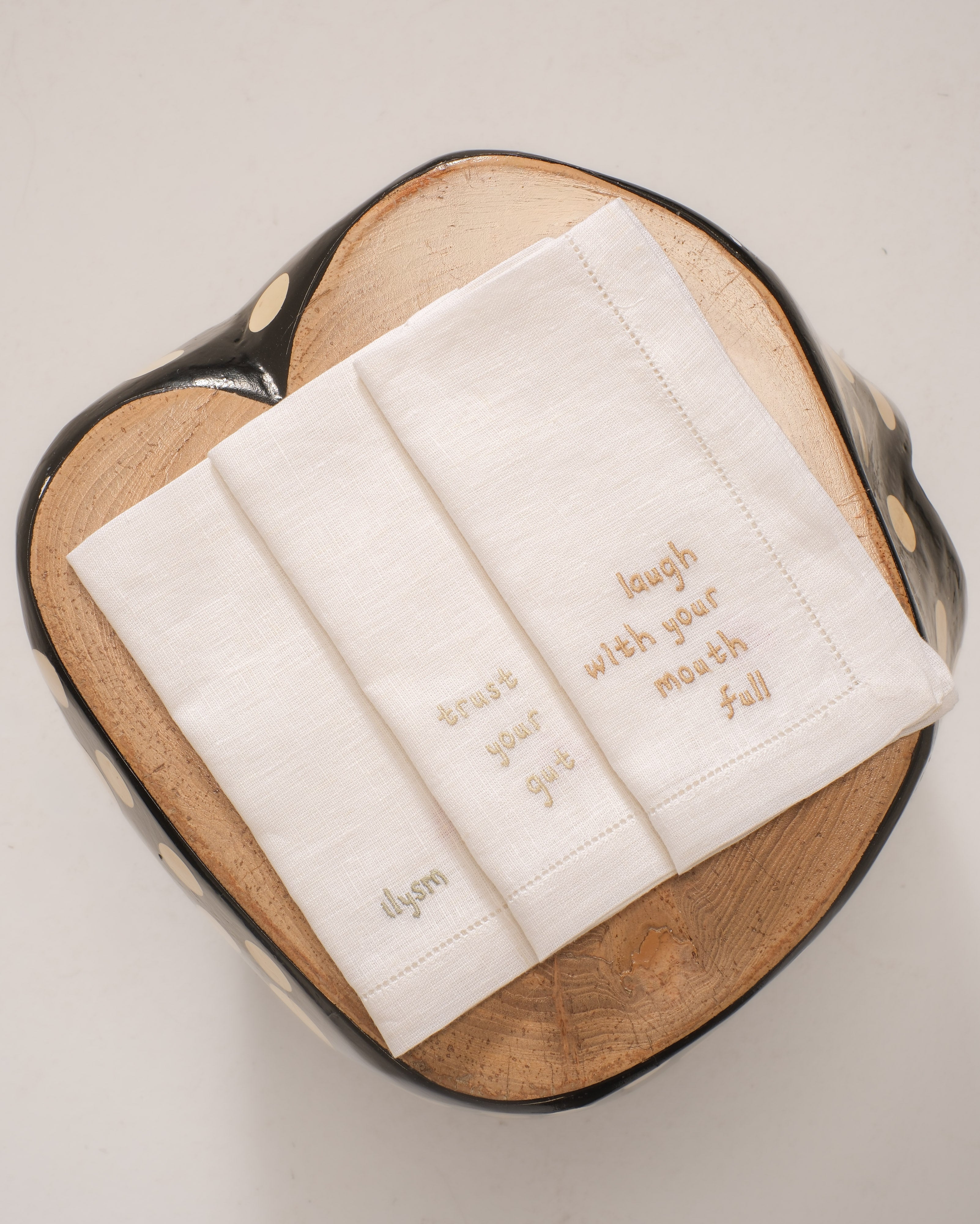 Remembering grandma napkins (set of 6) - linen