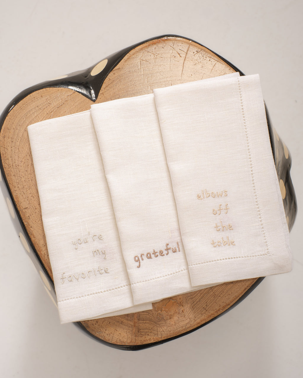Remembering grandma napkins (set of 6) - linen