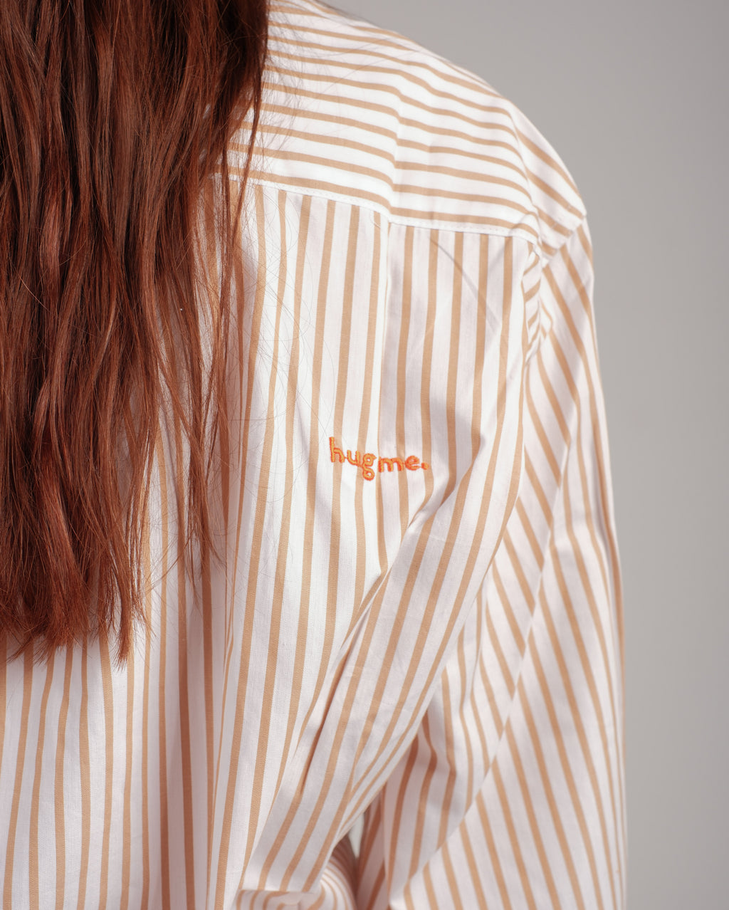 beige striped oversized medium