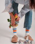wrinkled blue stripes oversized