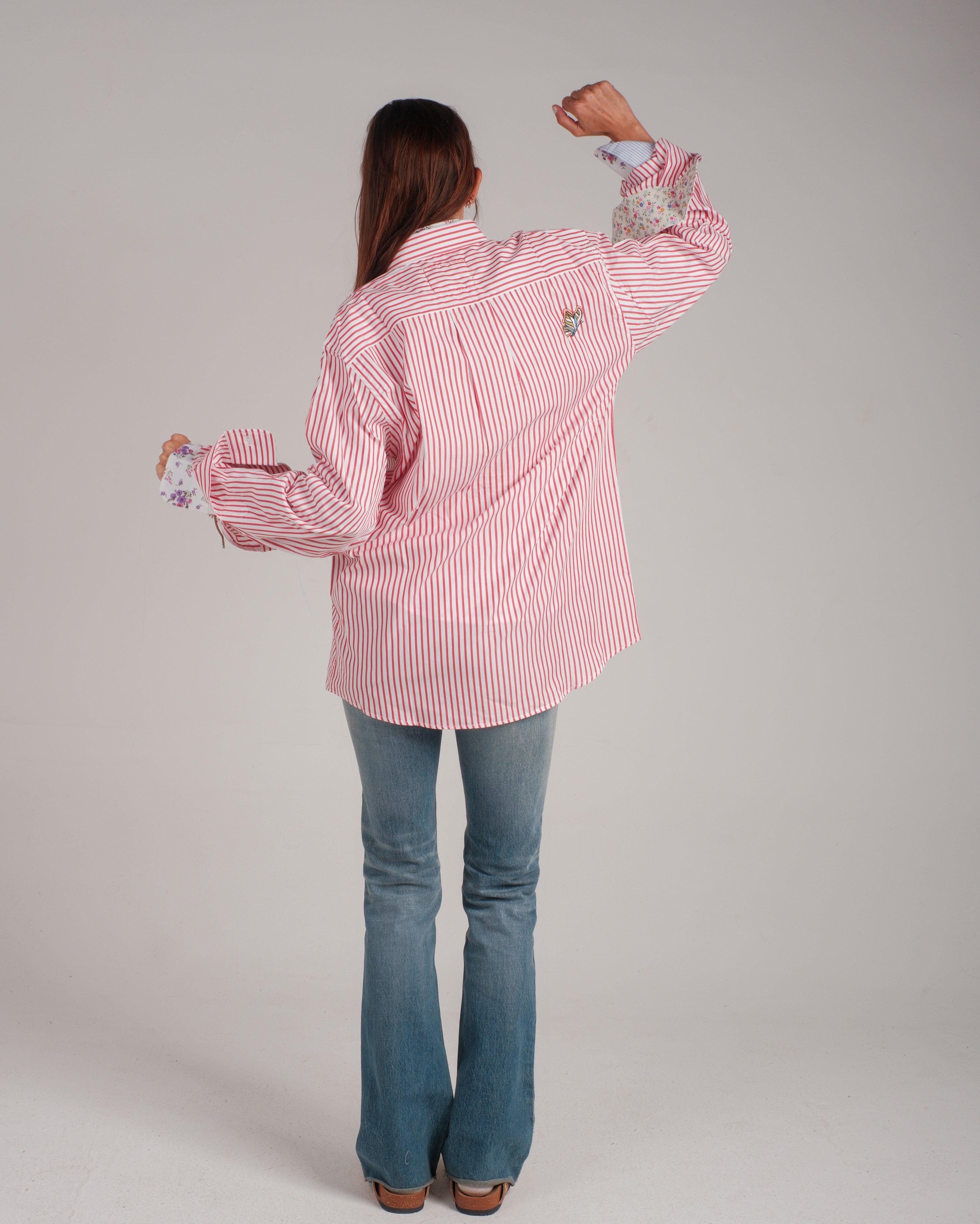 red stripes Shirt medium oversized