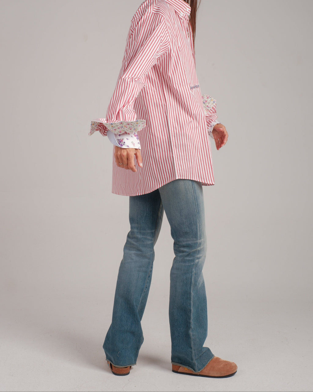 red stripes Shirt medium oversized